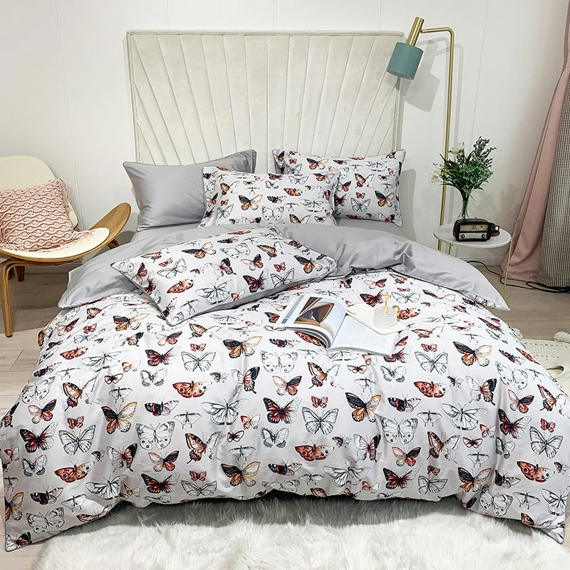 Artisan Bloom: Digital Print Cotton Bedding Set