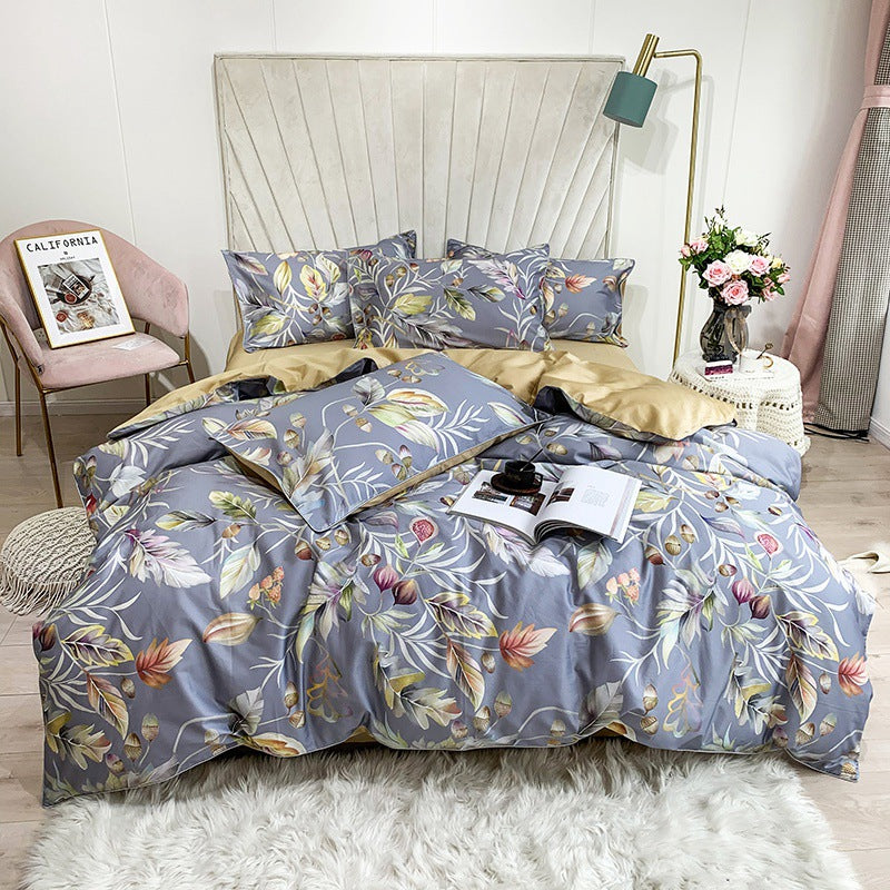 Artisan Bloom: Digital Print Cotton Bedding Set