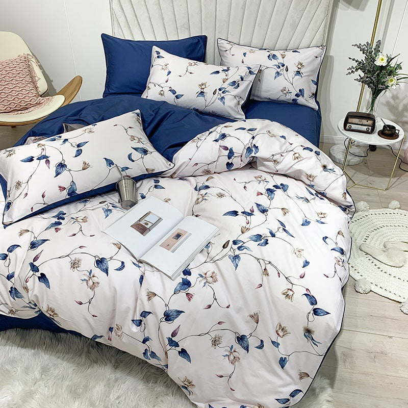 Artisan Bloom: Digital Print Cotton Bedding Set