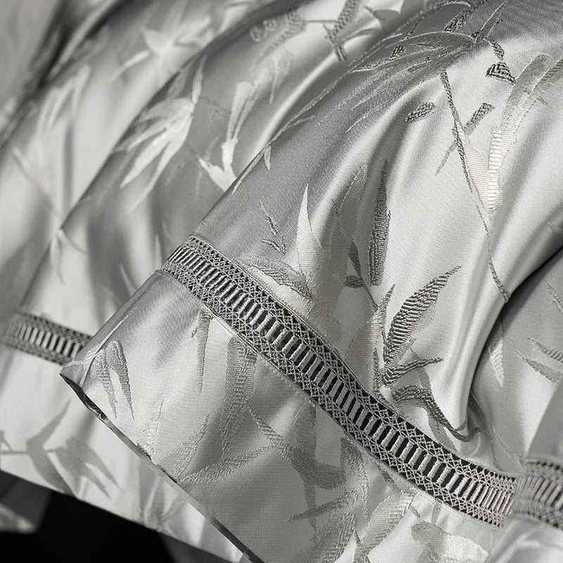 Luxury Weave: Bamboo Jacquard Egyptian Cotton Bedding Set
