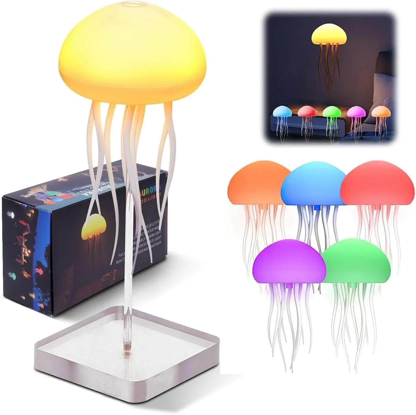 Aurora Jellyfish Voice‑Control Night Light