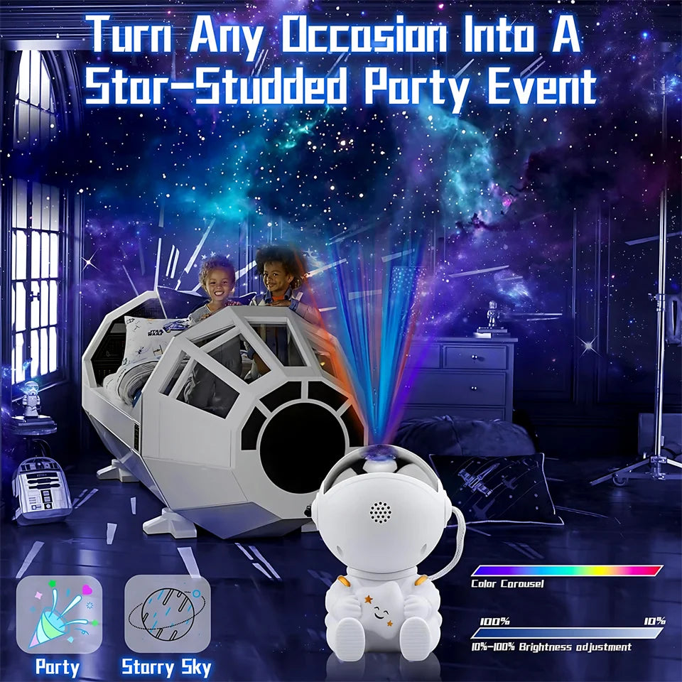 Cosmic Voyager Astronaut Galaxy Projector