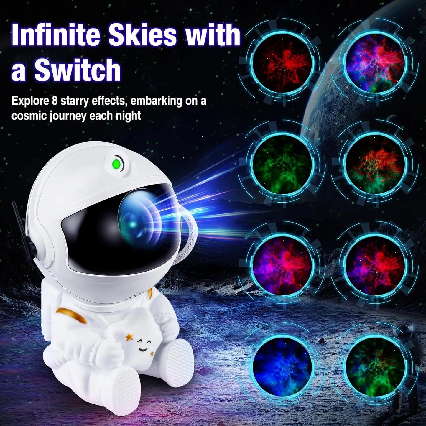 Cosmic Voyager Astronaut Galaxy Projector