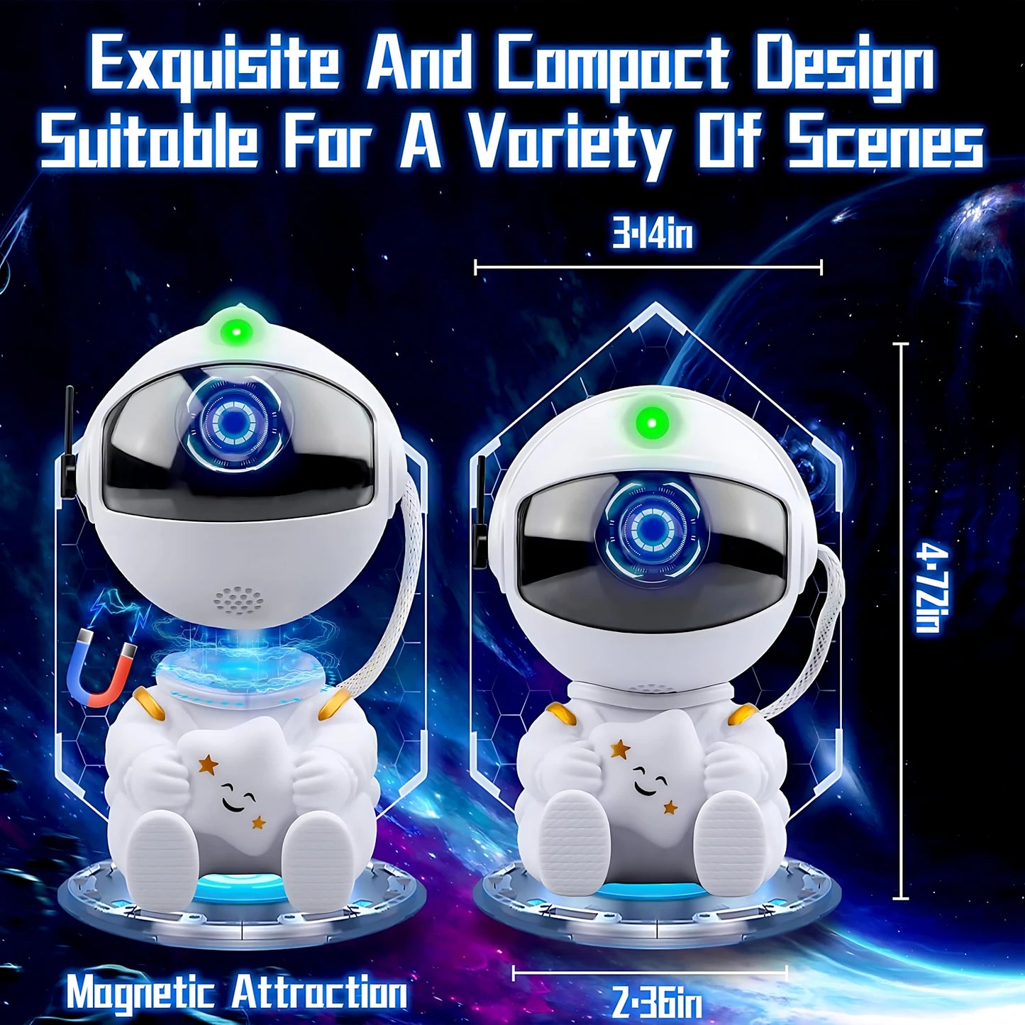 Cosmic Voyager Astronaut Galaxy Projector