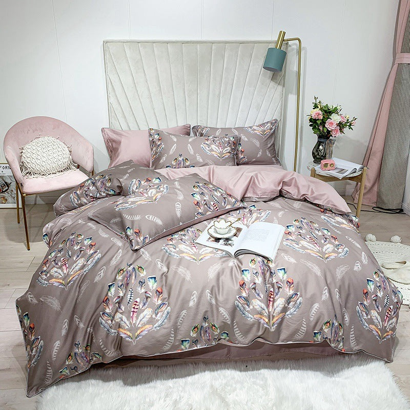 Artisan Bloom: Digital Print Cotton Bedding Set