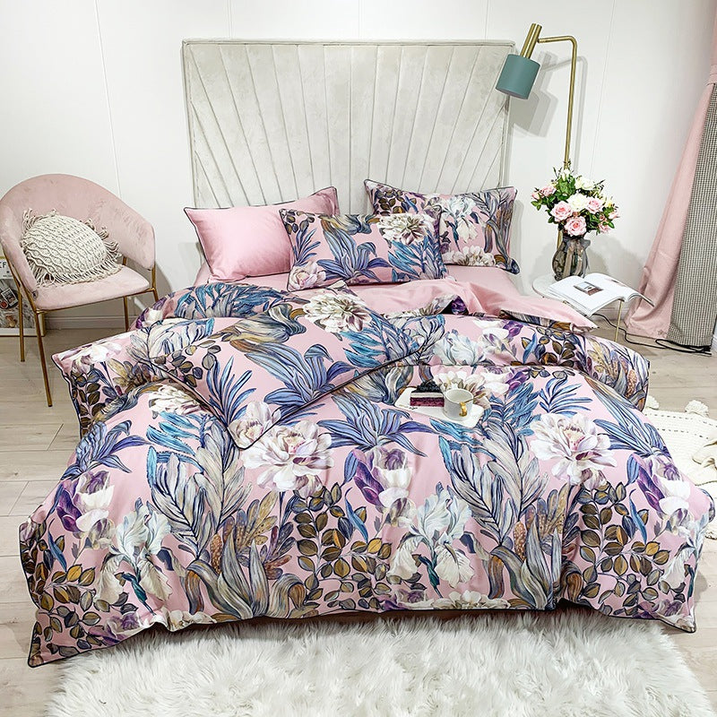 Artisan Bloom: Digital Print Cotton Bedding Set