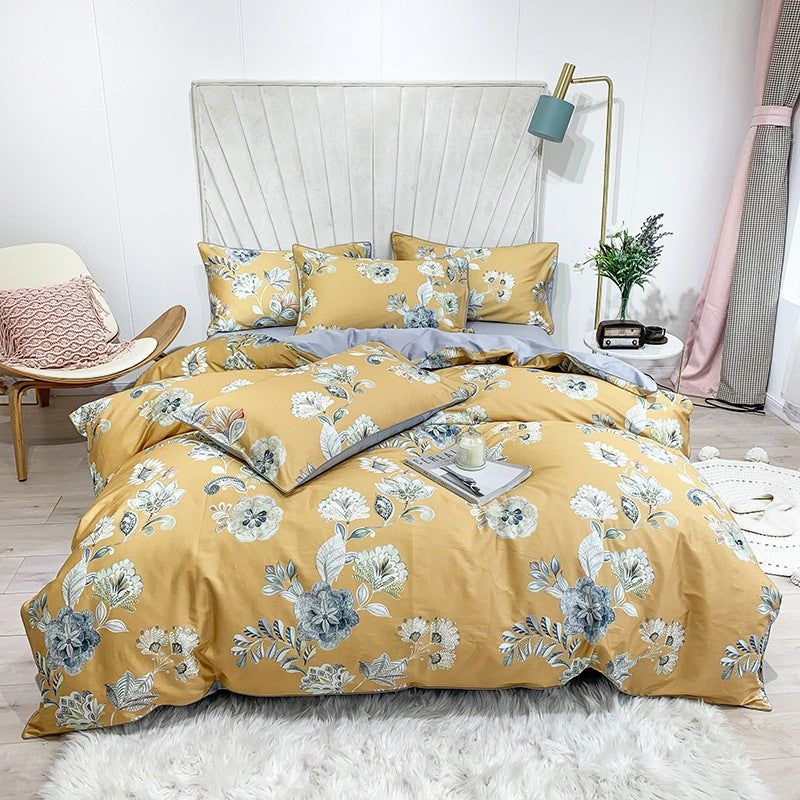 Artisan Bloom: Digital Print Cotton Bedding Set