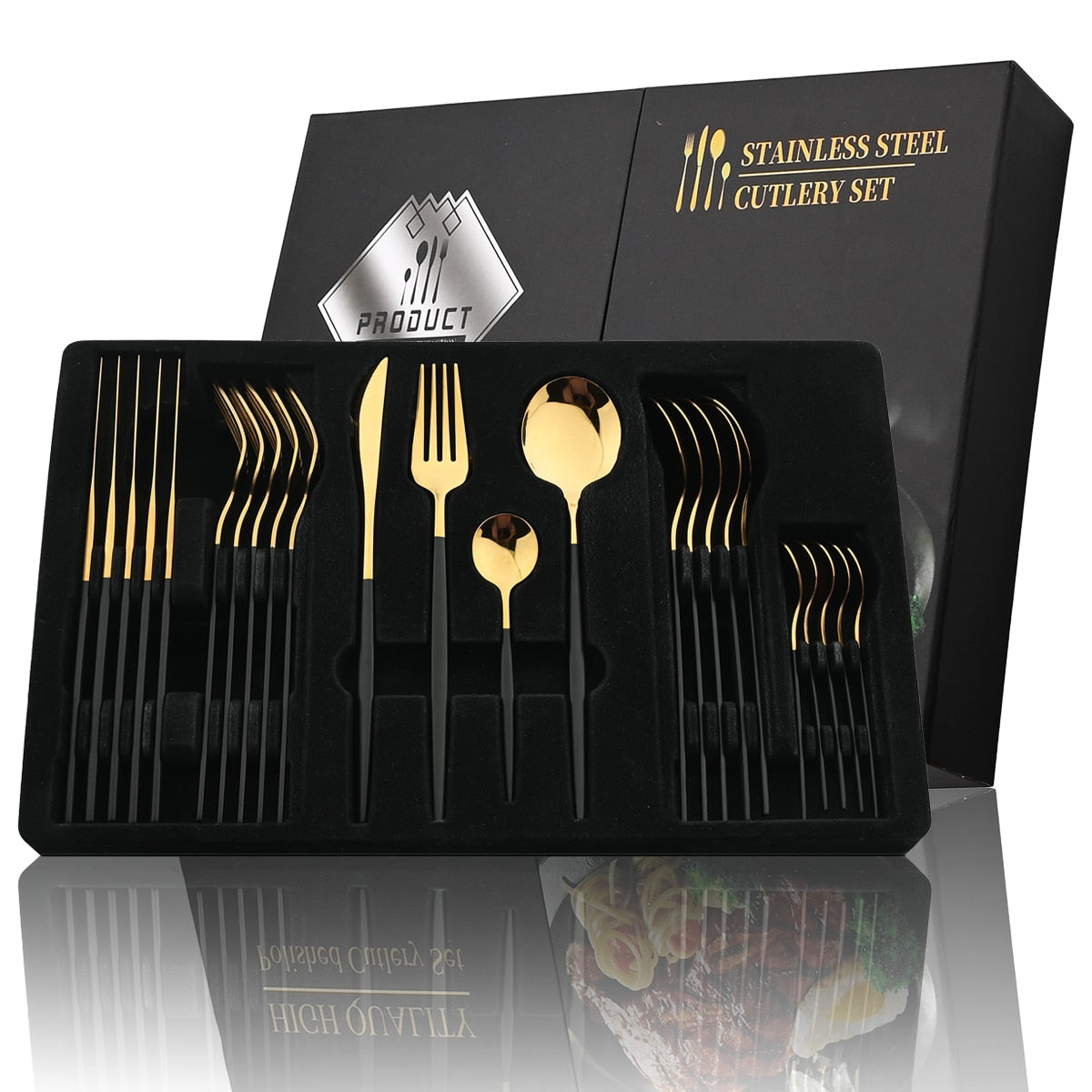 24Pcs Stainless Steel Cutlery Set Svago Home Store 24pcs-stainless-steel-cutlery-set-svago-home-store