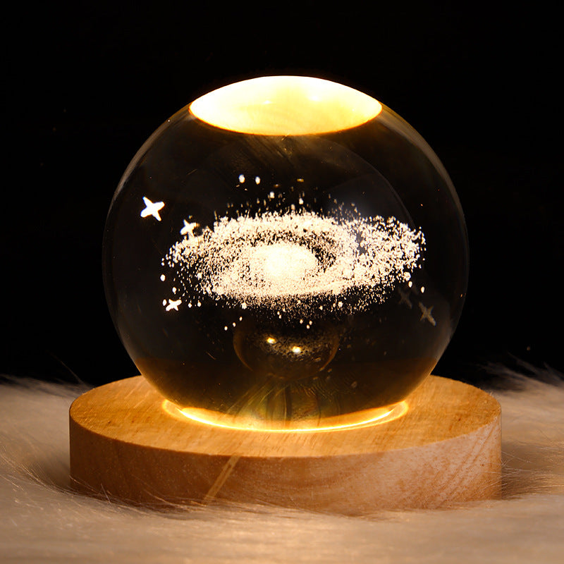 Cosmic Elegance: USB LED Galaxy Crystal Ball