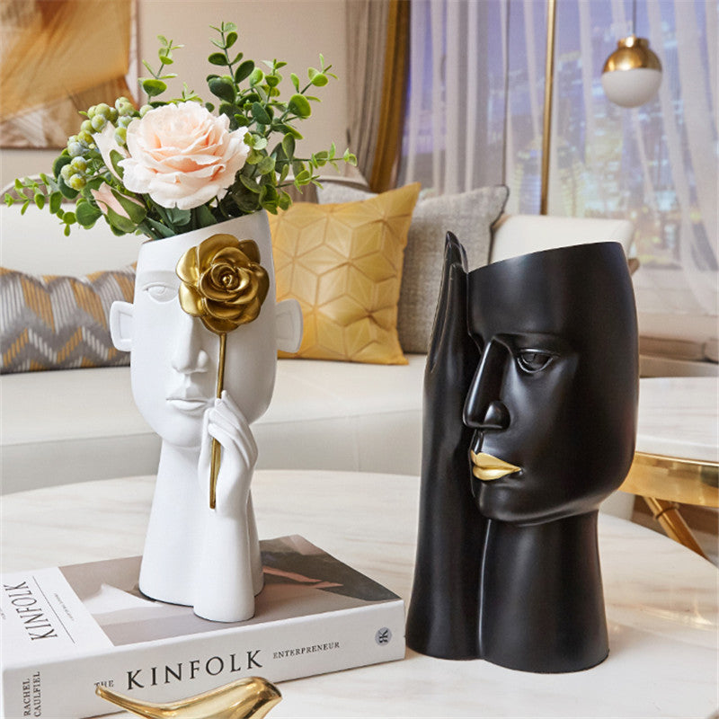 Artful Luminescence: Light Luxury Vase Decoration