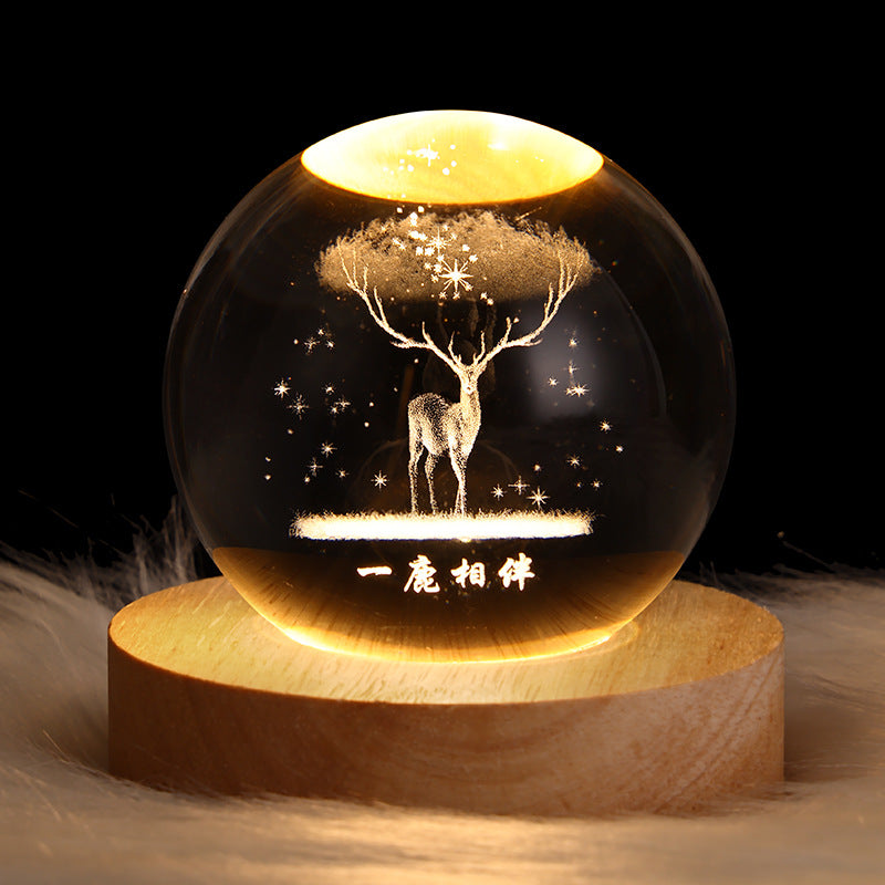 Cosmic Elegance: USB LED Galaxy Crystal Ball