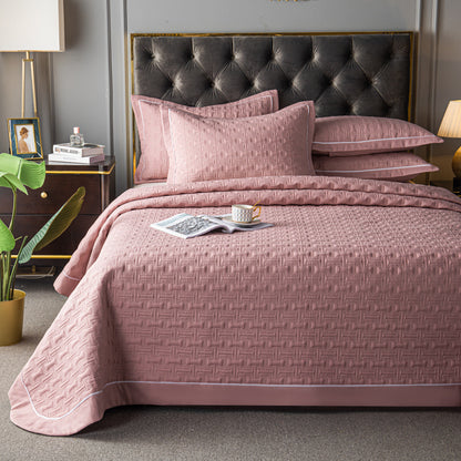 Cozy Haven – Solid Color Quilted Bed Cover Set