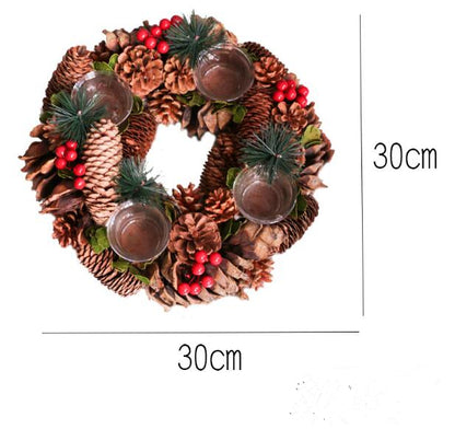 Christmas Wreath Candlestick Decoration