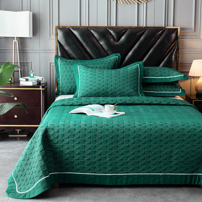 Cozy Haven – Solid Color Quilted Bed Cover Set