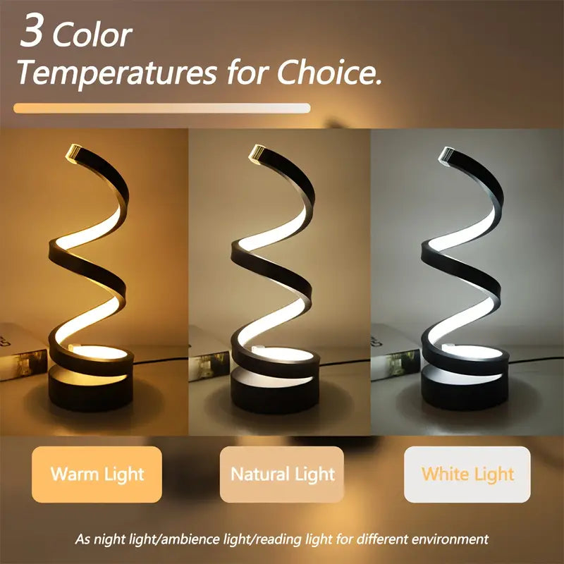 LumiSpiral Modern Dimmable LED Lamp