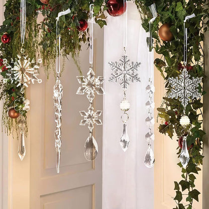 Festive Splendor: Christmas Tree Hanging Pendants (10pcs)