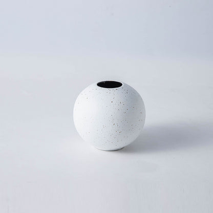 Monochrome Chic: Round Ceramic Vase