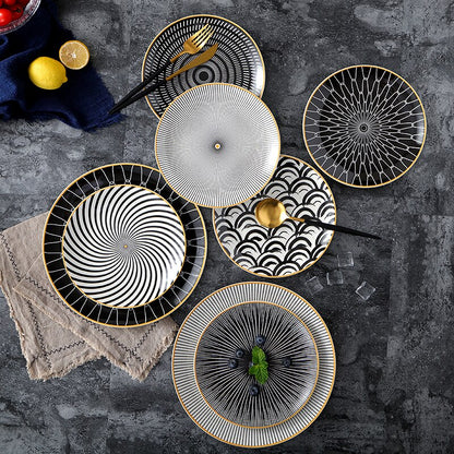 Nordic Geometric Style Plate Set