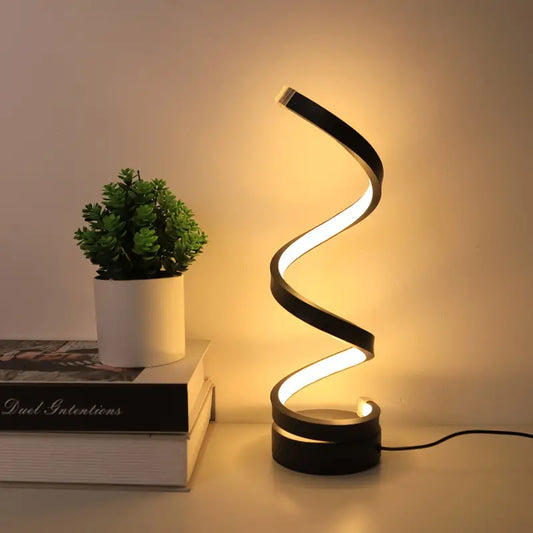 LumiSpiral Modern Dimmable LED Lamp