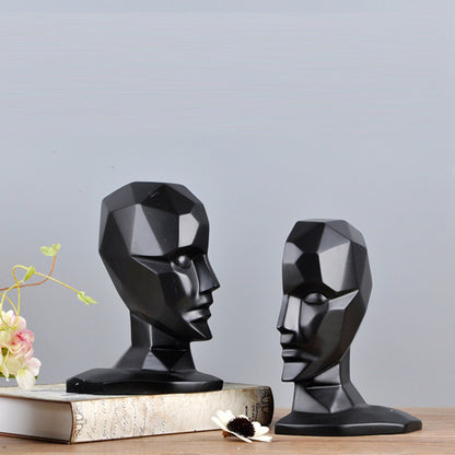 Artful Human Head Sculpture