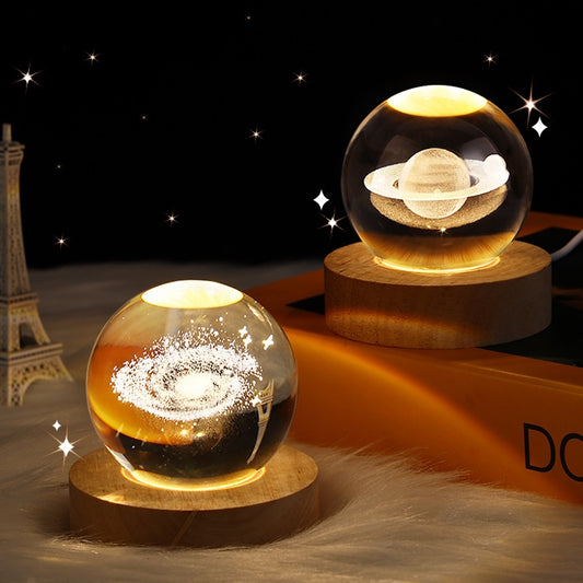 Cosmic Elegance: USB LED Galaxy Crystal Ball