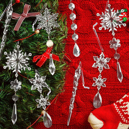 Festive Splendor: Christmas Tree Hanging Pendants (10pcs)