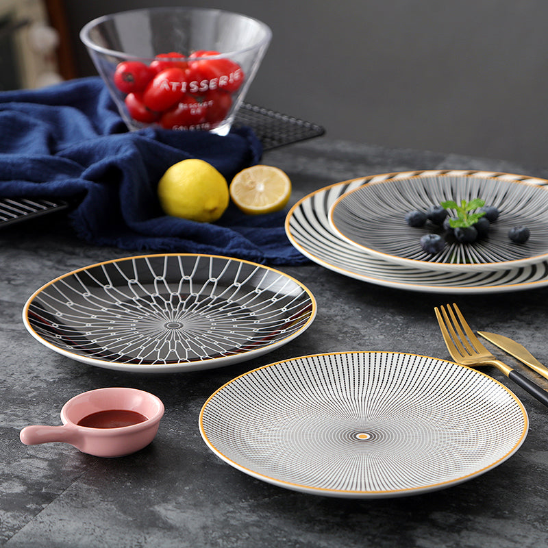 Nordic Geometric Style Plate Set