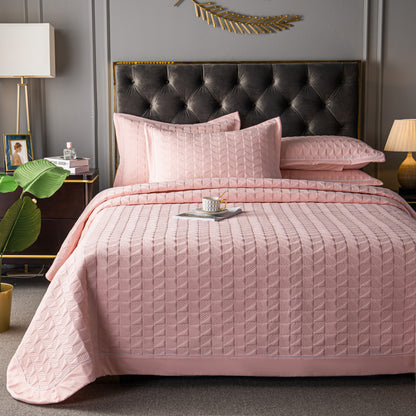 Cozy Haven – Solid Color Quilted Bed Cover Set