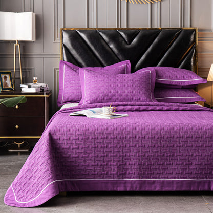 Cozy Haven – Solid Color Quilted Bed Cover Set
