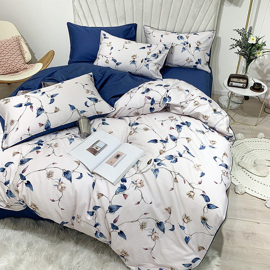Artisan Bloom: Digital Print Cotton Bedding Set