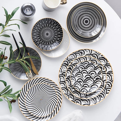 Nordic Geometric Style Plate Set