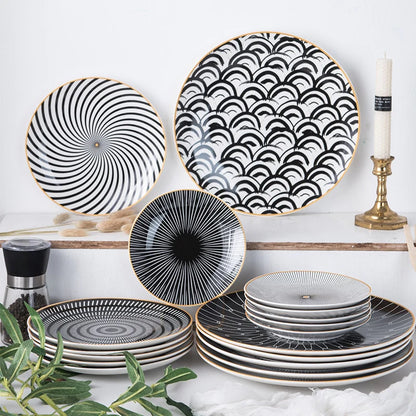 Nordic Geometric Style Plate Set