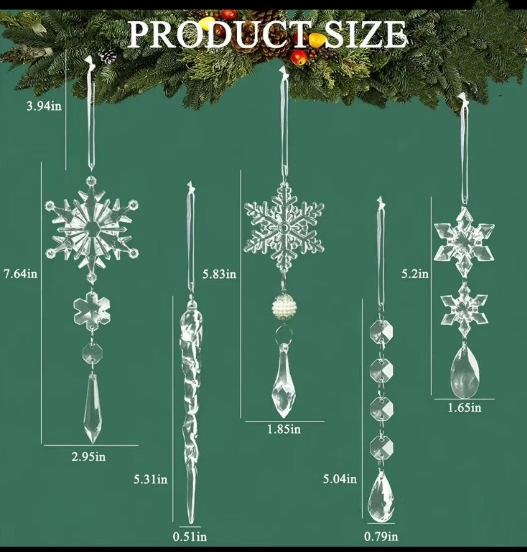 Festive Splendor: Christmas Tree Hanging Pendants (10pcs)