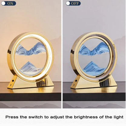 Sands of Time: 3D Sandscape Table Lamp