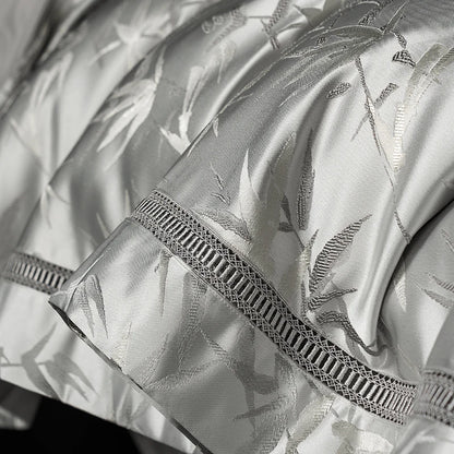 Luxury Weave: Bamboo Jacquard Egyptian Cotton Bedding Set
