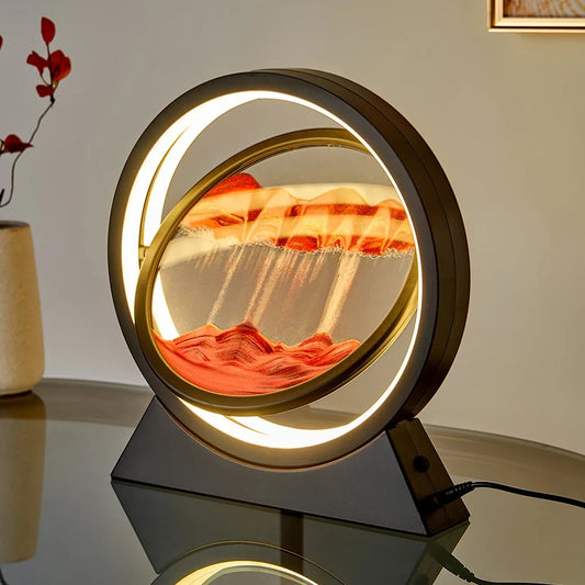 Sands of Time: 3D Sandscape Table Lamp