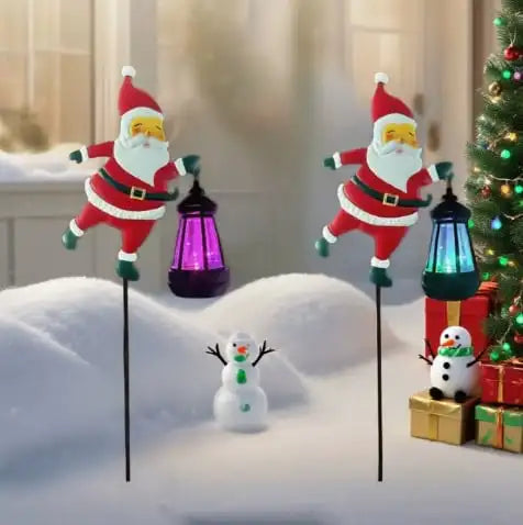 Santa Glow Solar Kettle Lights