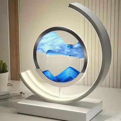 Luminescent Sands: LED Quicksand Hourglass Lamp