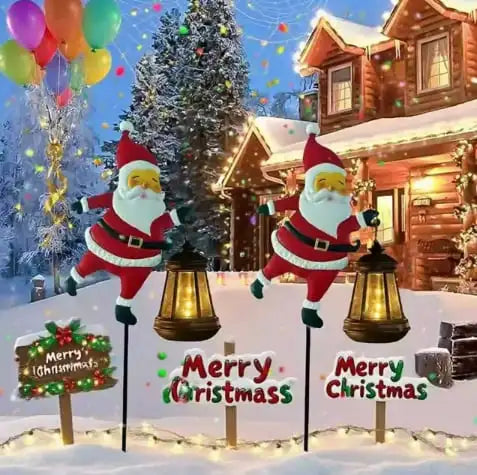 Santa Glow Solar Kettle Lights