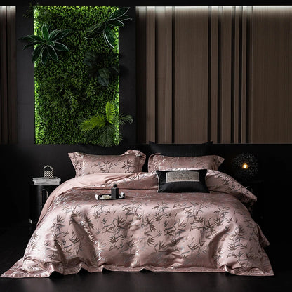 Luxury Weave: Bamboo Jacquard Egyptian Cotton Bedding Set