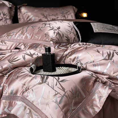 Luxury Weave: Bamboo Jacquard Egyptian Cotton Bedding Set
