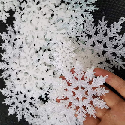 Yuletide Elegance: Christmas Window & Door Snowflakes / 36 pcs