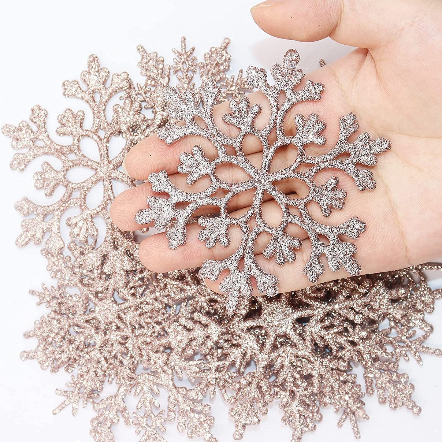 Yuletide Elegance: Christmas Window & Door Snowflakes / 36 pcs