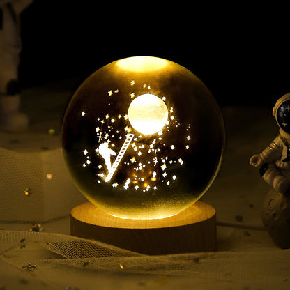 Cosmic Elegance: USB LED Galaxy Crystal Ball