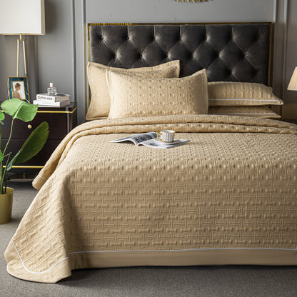 Cozy Haven – Solid Color Quilted Bed Cover Set